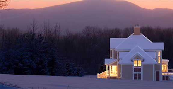 Snow covered house